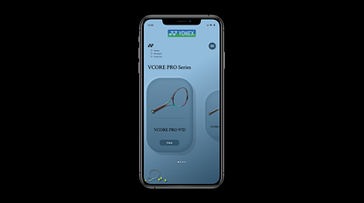 Yonex VCORE PRO Series app design design figma graphic design illustration responsive tennis ui ux web web design yonex