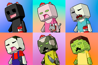 minecraft illustration minecraft nft рисунки