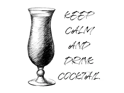 Cocktail poster adorable clipart cute graphic illustration