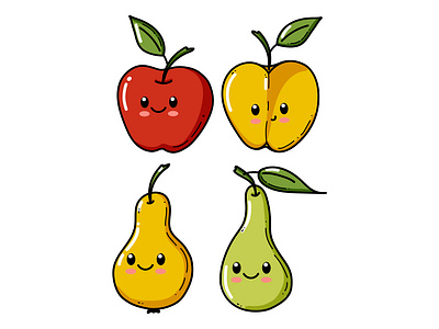 Cute fruit for juice packing adorable clipart cute graphic illustration