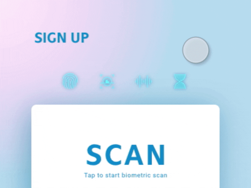 Quick Jam on Biometric Login Animation animation ui