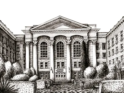 Series of postcards with Kharkiv illustration