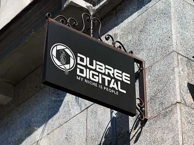 Dubree Digital Logo Expanded brand branding design edgy logo logo design masculine branding photography sign skeleton vector