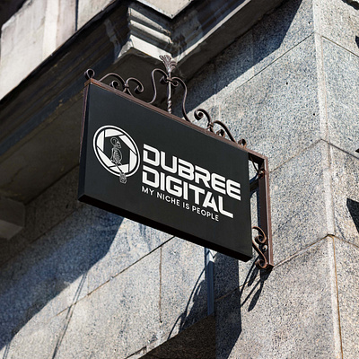 Dubree Digital Logo Expanded brand branding design edgy logo logo design masculine branding photography sign skeleton vector