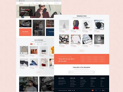 ShopTacle Online Fashion Store clothing design fashion figma landing page online shopping ui ux website xddailychallenge