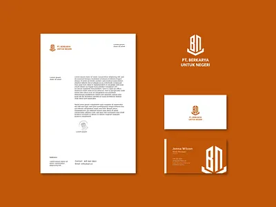 Logo and Stationery for Pt. Berkarya Untuk Negeri branding design graphic design illustration logo vector vectors