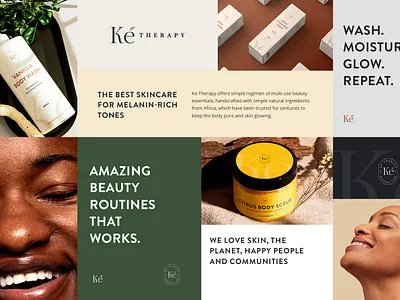 Ke Therapy; Visual Identity, Packaging and Website landing page