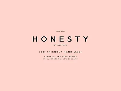 Honesty by Alethea | Eco-Friendly Hand Wash brand design brand identity branding design graphic design logo logo design minimalist package design product design