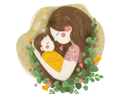 Mothers Day day illustration mothers