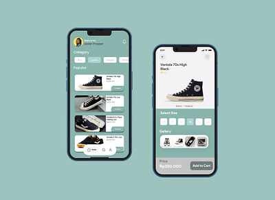 Shoes App app design graphic design ui ux