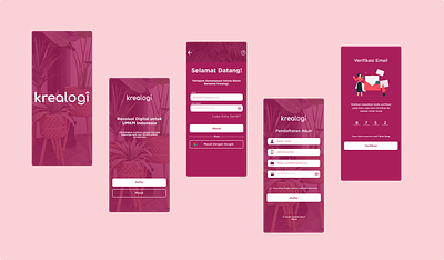 Krealogi Login Page app design graphic design illustration ui