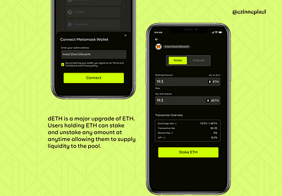 Liquid ETH 2.0 staking dApp blockchain crypto design ethereum ui ui design visual design