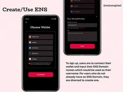 Create/Use ENS as Username blockchain crypto dapp dapps design ui ui design visual design