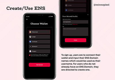 Create/Use ENS as Username blockchain crypto dapp dapps design ui ui design visual design