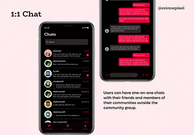 One-on-one Chat blockchain dapp dapps design ui ui design visual design