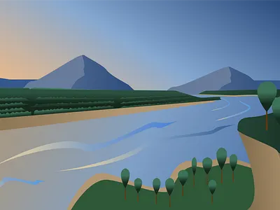 Georgian landspace design graphic design illustration illustrator vector