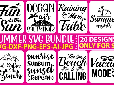 Summer SVG Bundle Vol.4 cricut cut files graphic design