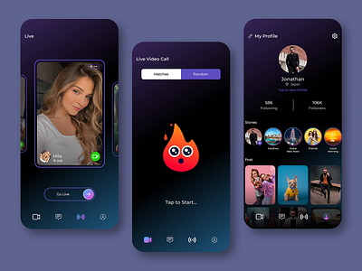 Live Video Call Deisgn animation graphic design ui