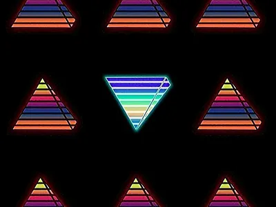 Triangles illustration logo motion graphics ui vapor vector