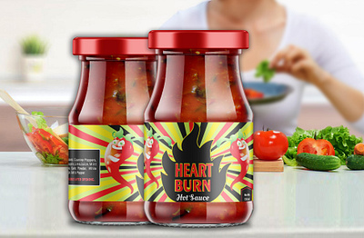 Hot Sauce Label design design graphic design illustration jar label logo product label sauce typography