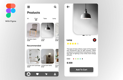 Mobile App - Interior Shop app graphic design mobile ui uiux ux