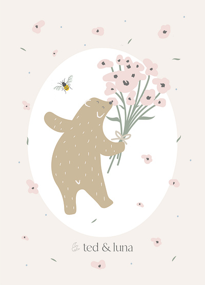 Ted&Luna lovely congratulation card <3 branding custom illustration design drawing fiverr illustration fiverr seller graphic design illustration logo map illustration motion graphics patent drawing product product illustration ui ux vector vector illustration