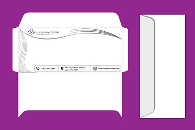 landscape envelops with die cut vector
