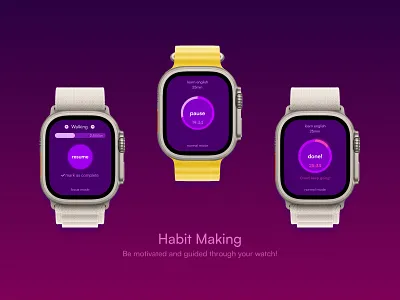 Habit making tracker animation apple apple watch design habit habit making lifestyle prototype ui user experience user interface ux