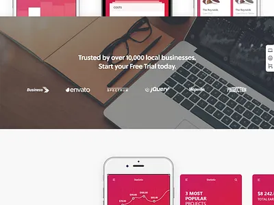 Landing Page for Digital Product branding ui