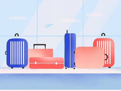 Airport aeroplane airport art digitalart digitalilustration drawing flight illustration illustrator luggage procreate sketch travel