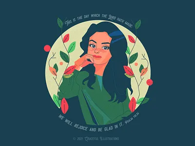 This is the day which the Lord hath made! bible day days drawing flowers girl god illustration jesus christ life lovely nice pretty ring vector woman