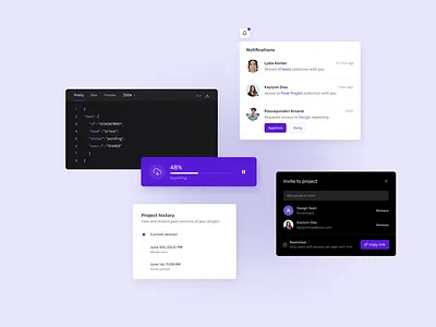 Components clean components dark mode figma ui web design