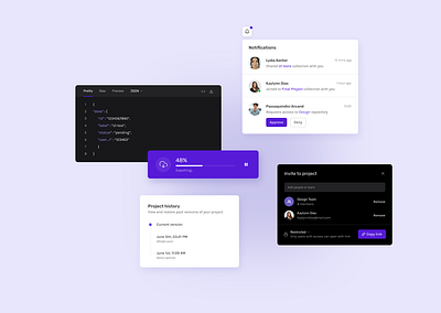 Components clean components dark mode figma ui web design