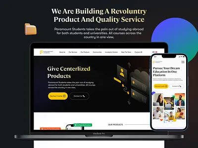 Website Design | Paramount Students app design daily challange design ui designer uidesign userinterface