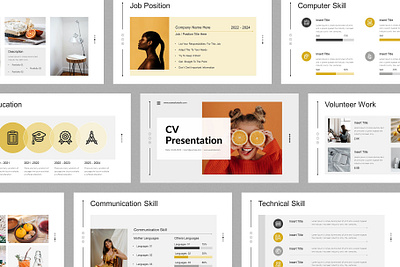 CV PowerPoint Presentation Template annual cv design powerpoint presentation resume template