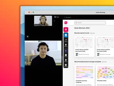 Mural picker integration for Zoom app design ui ux