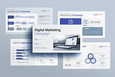 Digital Marketing Campaign PowerPoint Template annual branding design graphic design powerpoint presentation template