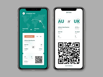 Boarding pass app design dribbble figma graphic design motion graphics ui ui challenge uidesign