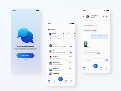 Chatting App 3d 3d illustration app design gradient illustration illustrations minimal mobile mobile app mobile app design mobile design onboarding ui user interface ux