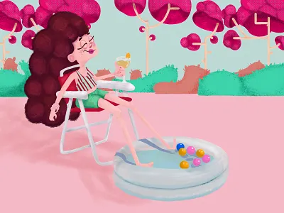 Good day 2d artwork book character characterdesign child design flat girl graphic design illustration illustrator photoshop sun vector