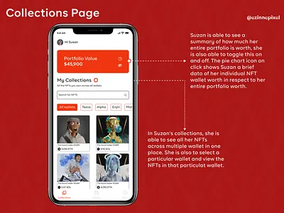 Collections Page (Multi-wallet NFT Wallet) blockchain crypto design nft nft project ui ui design visual design
