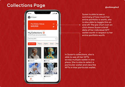 Collections Page (Multi-wallet NFT Wallet) blockchain crypto design nft nft project ui ui design visual design