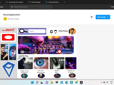 Music Application 3d animation app branding design designer figma graphic design typography ui ux website
