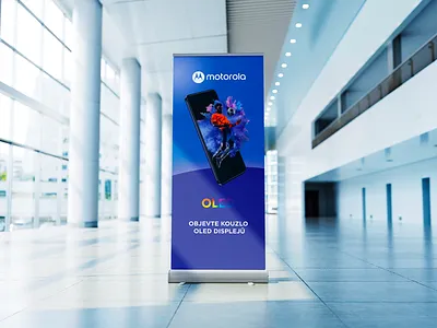 Roll up advertising display electro electronics illustrator motorola oled photoshop rollup rollupdesign