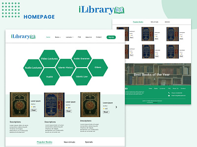 ILibraryBD Website UI Design branding design ui ux