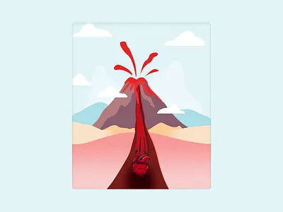 Exploding Heart graphic design illustration photoshop sketch surreal