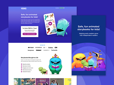 Vooks | Landing Page & Ad ads cro cro design design facebook ads graphic design illustration landing page social ads ui ux web design