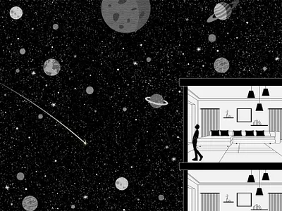 Look up and wonder blackandwhite graphic design illustration photoshop