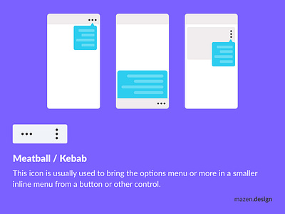 Meatball / Kebab Menu design icon ui ux