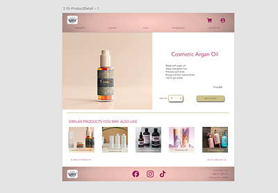 Gente Bella Beauty Salon eCommerce Website: Product Detail branding design ecommerce website typography ui ux web design